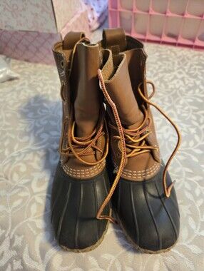 L.L. Bean Brown and Black Duck Boots